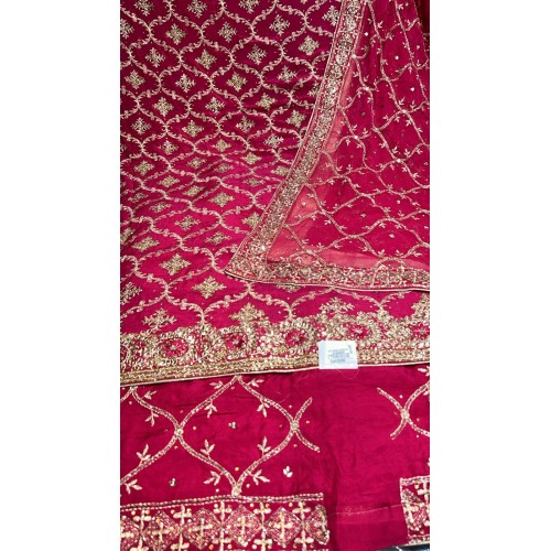 Majestic Magenta Zari Jaal Suit Set