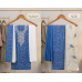 Veeran Fashions Indigo Blue Chevron Cotton Unstitched Suit Set Veeran Fashions Indigo Blue Chevron Cotton Unstitched Suit Set