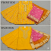 Veeran Fashions Sunshine Yellow Georgette Unstitched Suit with Organza Dupatta
