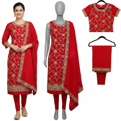 Veeran Sovereign Crape Ensemble – Chandni Chowk Premium Series