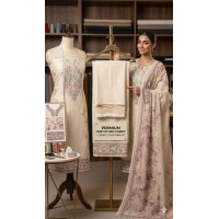 Rose-Garden Premium Slub Cotton Unstitched Suit Set Rose-Garden Premium Slub Cotton Unstitched Suit Set