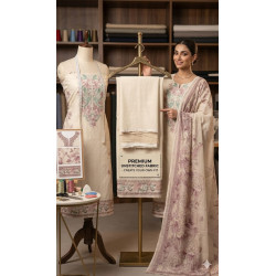 Rose-Garden Premium Slub Cotton Unstitched Suit Set