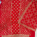 Veeran Fashions Floral Elegance Chinon Unstitched Suit with Ombre Dupatta