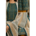 Teal Paisley Boutique Unstitched Cotton Suit Set with Mustard Contrast Teal Paisley Boutique Unstitched Cotton Suit Set with Mustard Contrast