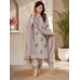 Grey Floral Printed Cotton Boutique Unstitched Suit with Matching Cotton Dupatta Grey Floral Printed Cotton Boutique Unstitched Suit with Matching Cotton Dupatta