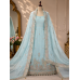 Sky Blue Floral Embroidered Crape Boutique Unstitched Suit Set Sky Blue Floral Embroidered Crape Boutique Unstitched Suit Set