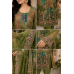 Olive Green Multi-Color Floral Embroidered Crape Boutique Unstitched Suit Olive Green Multi-Color Floral Embroidered Crape Boutique Unstitched Suit