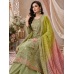 Sage Green Floral Embroidered Organza Boutique Unstitched Suit Sage Green Floral Embroidered Organza Boutique Unstitched Suit