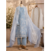 Powder Blue Floral Printed Cotton Unstitched Boutique Suit Set Powder Blue Floral Printed Cotton Unstitched Boutique Suit Set