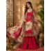 Magenta Red & Cream Paneled Crape Boutique Unstitched Suit Set Magenta Red & Cream Paneled Crape Boutique Unstitched Suit Set