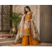 Mustard & Cream Paneled Crape Boutique Unstitched Suit Set Mustard & Cream Paneled Crape Boutique Unstitched Suit Set