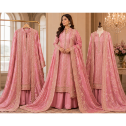Blush Rose Crape Heavy Embroidered Unstitched Boutique Suit Blush Rose Crape Heavy Embroidered Unstitched Boutique Suit