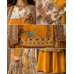 Mustard & Cream Paneled Crape Boutique Unstitched Suit Set Mustard & Cream Paneled Crape Boutique Unstitched Suit Set