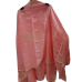 Banarasi Woven Jaal Silk Kurta Set in Peach Pink Banarasi Woven Jaal Silk Kurta Set in Peach Pink