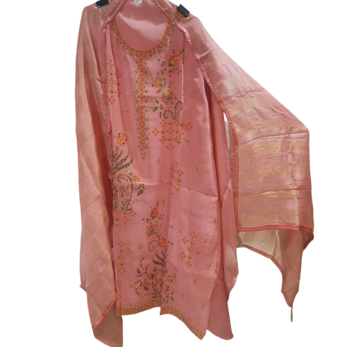 Blush Pink Embroidered Suit Set