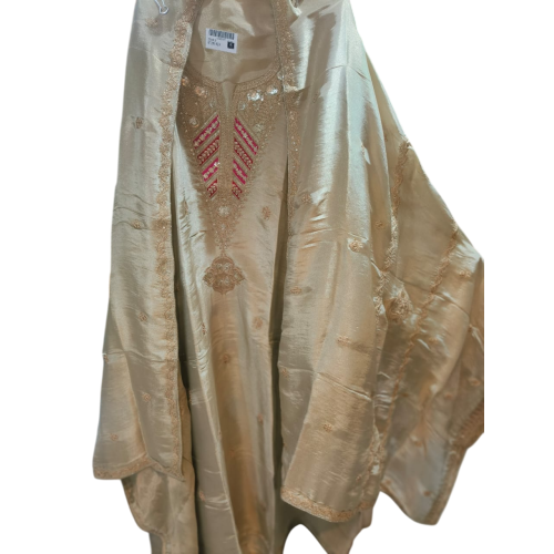 Golden Grace Silk Suit Set