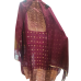 Maroon Dola Silk Suit Set with Gold Zari Weaving